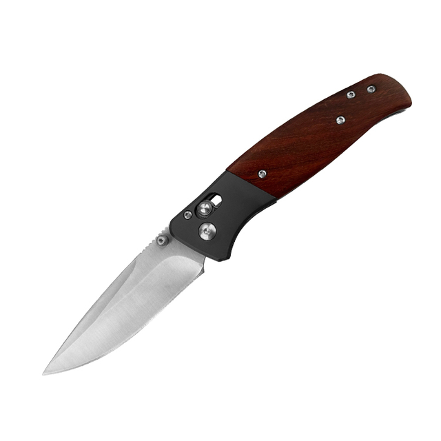 High-End Wooden Pivot Lock Pocket Knife