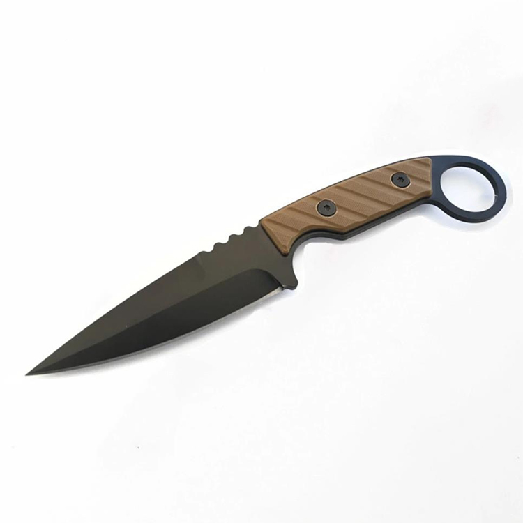 G10 Handle Black Oxidizing Fixed Blade Karambit
