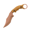 Golden Coating Blade Karambit Fixed Blade Knife