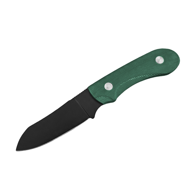 Green G10 Handle Fixed Blade Hunting Knife Small