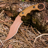 Golden Coating Blade Karambit Fixed Blade Knife