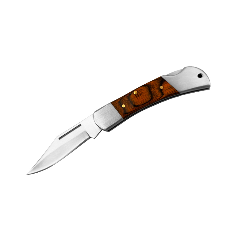 Classic Back Lock Knife Folder In Wood Handle
