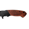 Black Coating Blade Pakka Wood Handle Foldable Knife