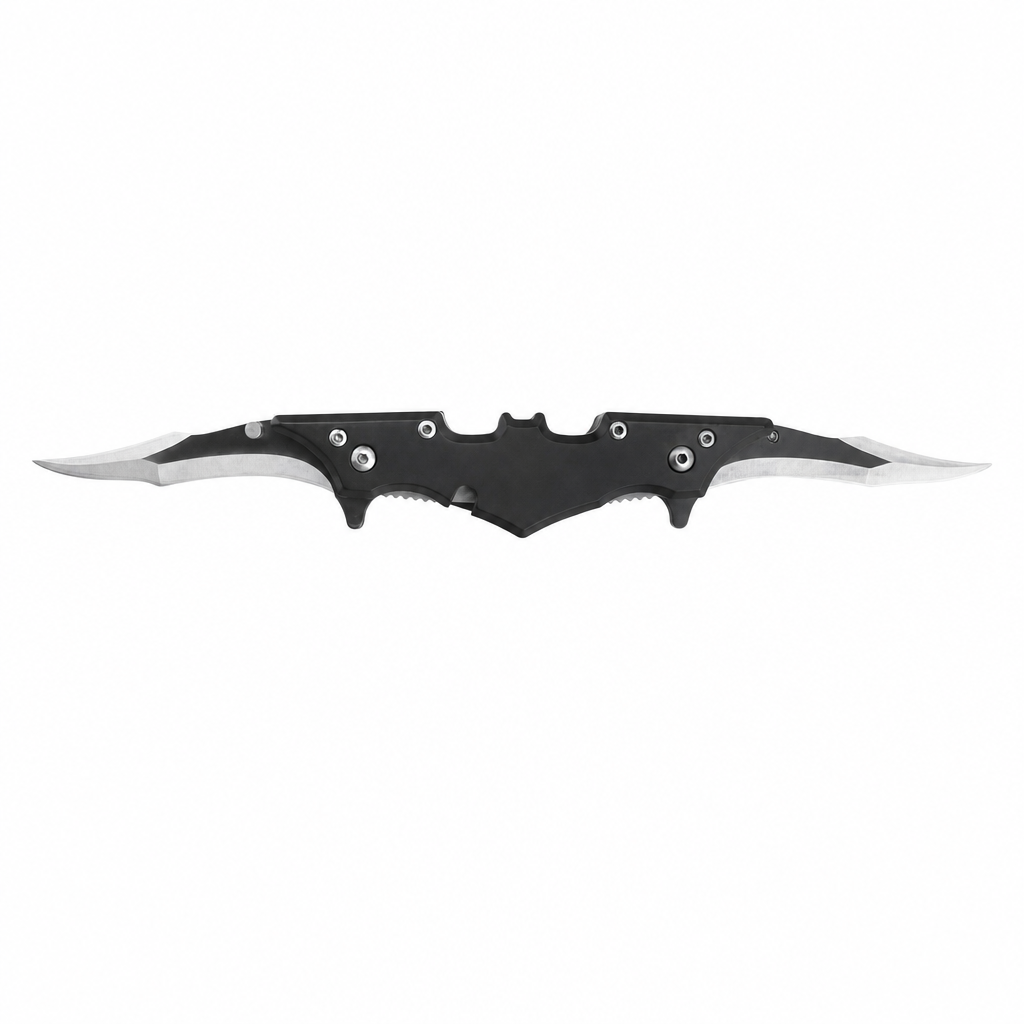 Svega Bat-Style Dual-Blade Folding Knife - 420 Stainless Steel Blade, Aluminum Wing Handle, Tactical Pocket Knife for EDC & Survival