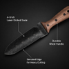 Svega Premium Garden Utility Knife with 6-Inch Laser Etched Scale & Wood Handle