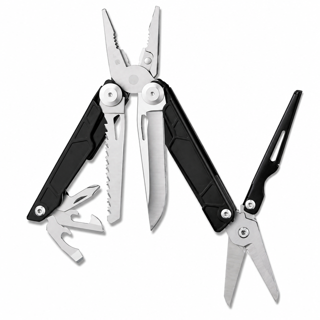 Svega MP001B Heavy-Duty Multi-tool Pliers - Big Scissors & Large Pliers Design, 420 Stainless Steel Multi-Functional EDC Tool with Pocket Clip