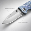 Blue Camo Pattern Folding Pocket Knife
