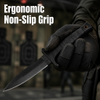Professional Black Tactical Fixed Blade Knife with 3Cr13 Steel & Ridged PP Handle