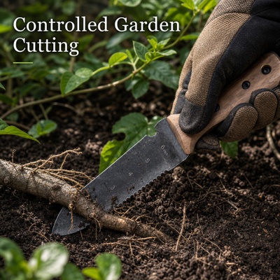 Digging and weeding with the hori-hori knife