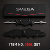 Svega Bat-Style Dual-Blade Folding Knife - 420 Stainless Steel Blade, Aluminum Wing Handle, Tactical Pocket Knife for EDC & Survival
