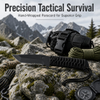 Tactical Paracord Wrapped Fixed Blade Knife with Tanto Blade & Serrated Edge