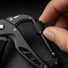 Svega GK035 Multi-functional Carabiner Knife - Lightweight Aluminum Body, Stainless Steel Folding Blade, Screw-Lock Carabiner with Bottle Opener for Hiking & EDC