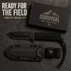 Tactical Paracord Wrapped Fixed Blade Knife with Tanto Blade & Serrated Edge